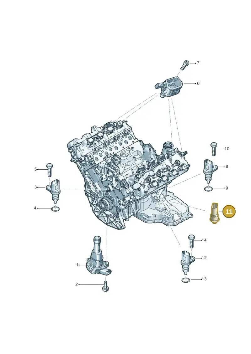 06E906054J — Volkswagen Touareg (2017-2023) diagram 439919070, position 11