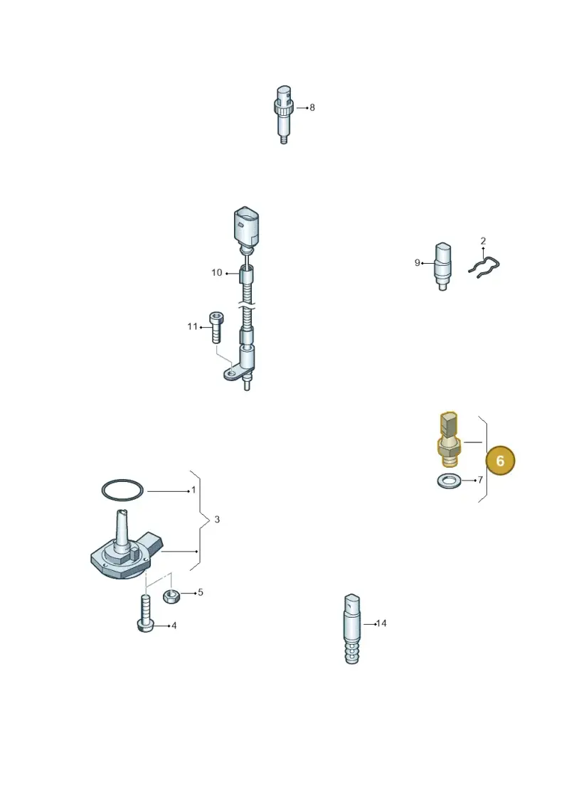 06E919081G — Volkswagen Touareg BlueMotion (2014-2018) diagram 787919600, position 6