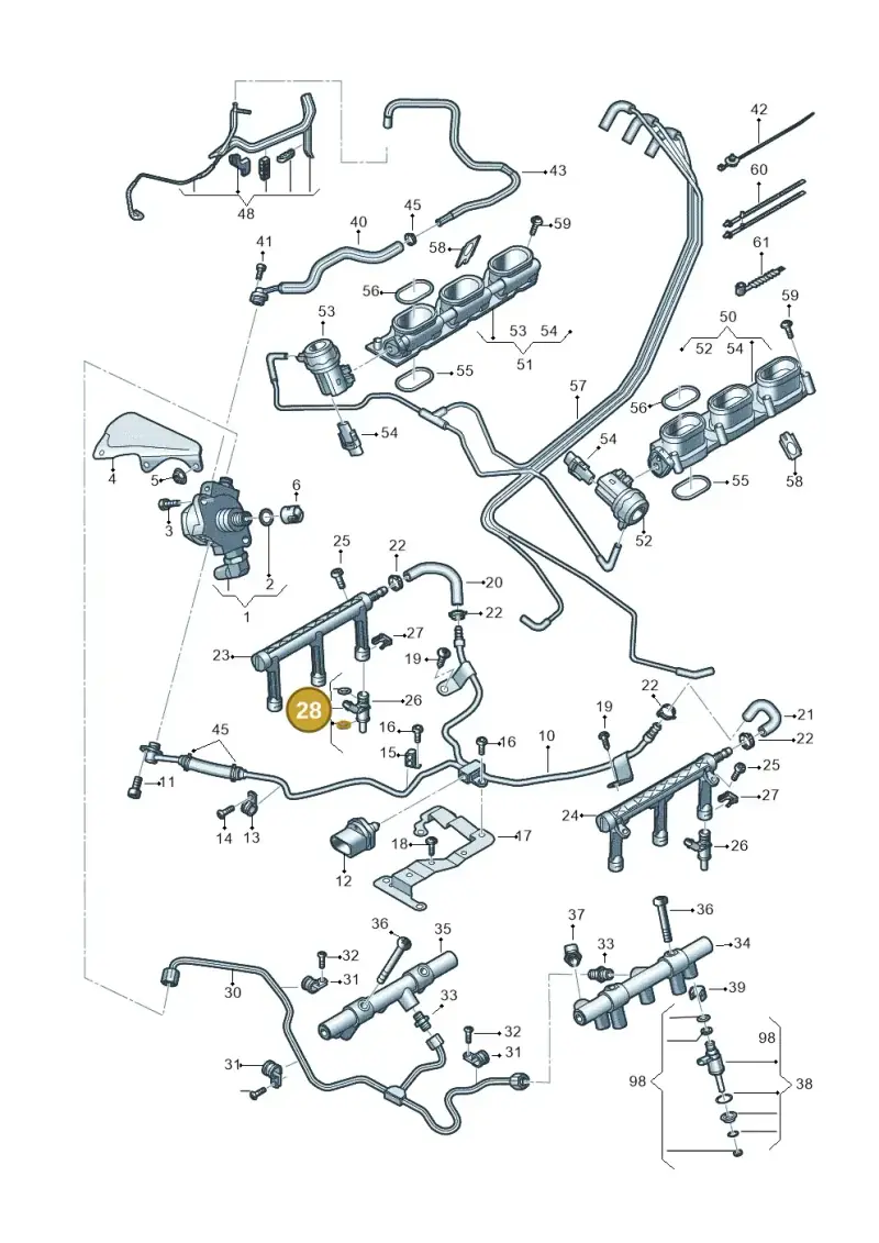 06E998906 — Volkswagen Phideon (2016-2023) diagram 191133100, position 28