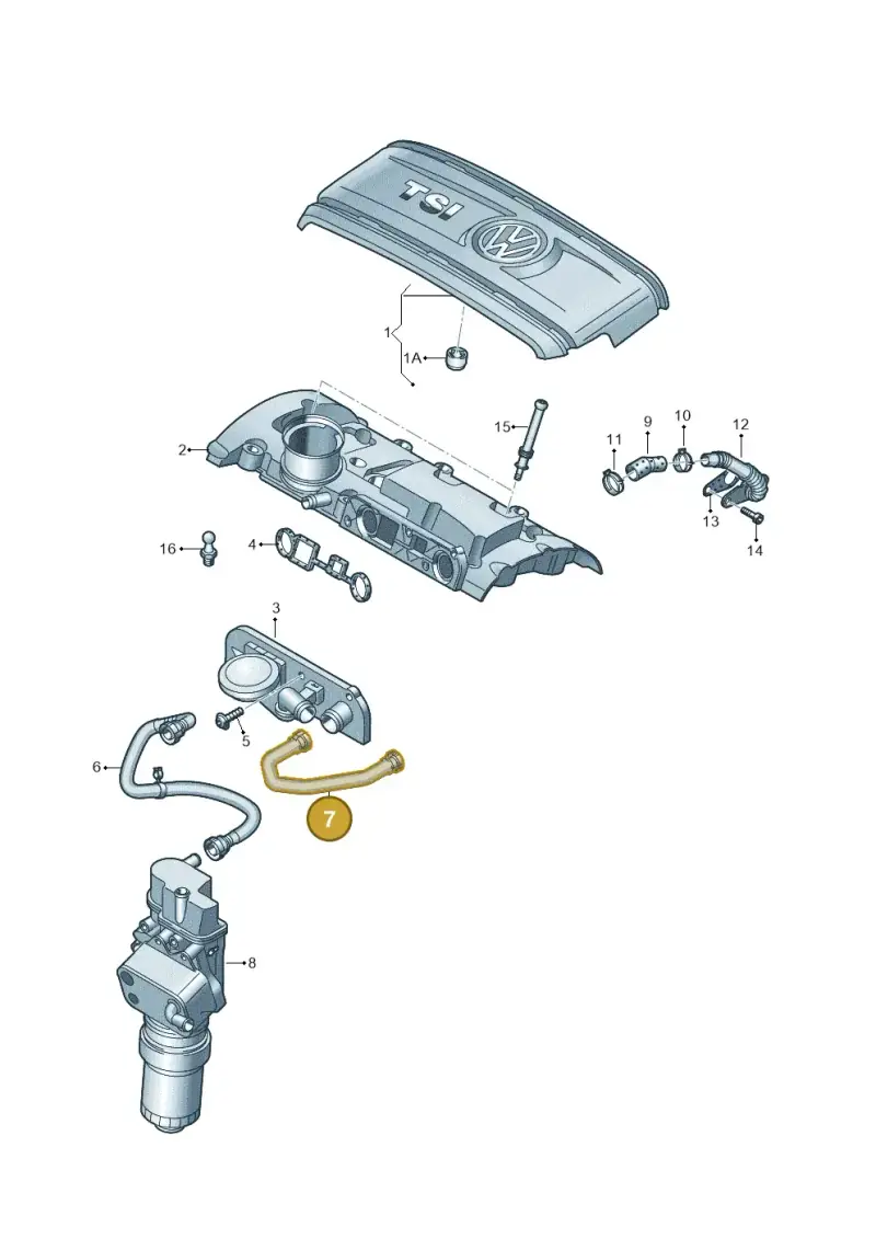 06F103221E — Volkswagen Polo (2012-2014) diagram 747103720, position 7