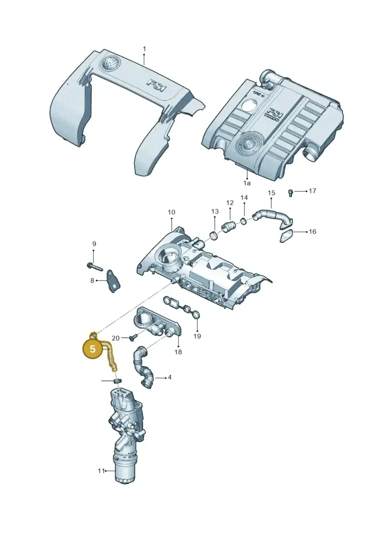 06F103221H — Volkswagen Jetta             "USA"05> (2005-) diagram 462103800, position 5