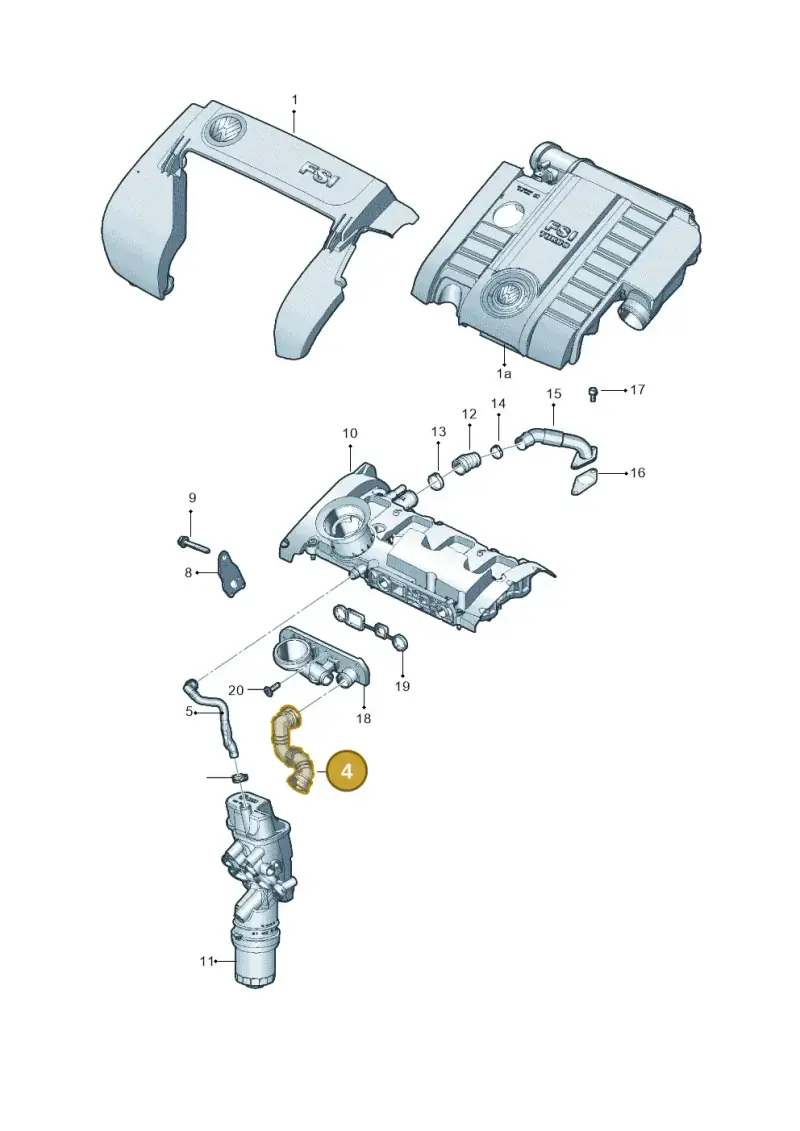 06F103235A — Volkswagen Jetta             "USA"05> (2005-) diagram 462103800, position 4