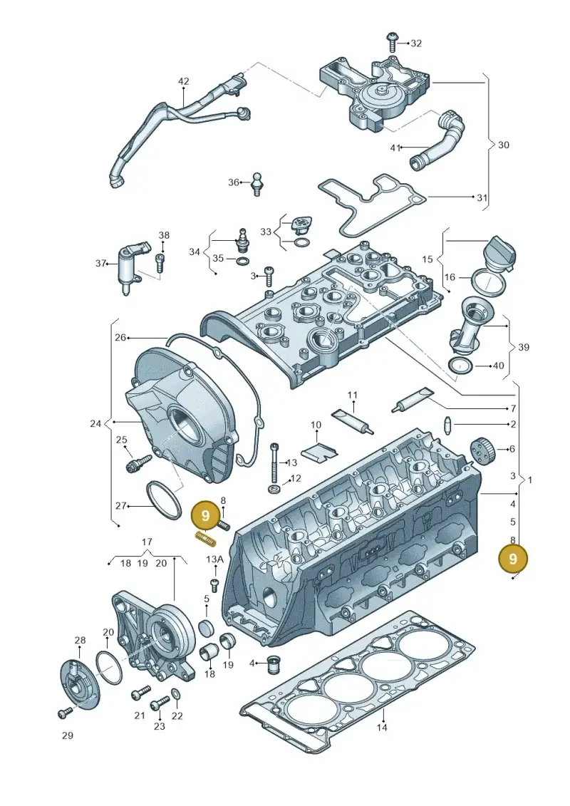 06F103397 — Volkswagen Transp. caravelle (2011-2015) diagram 731103450, position 9