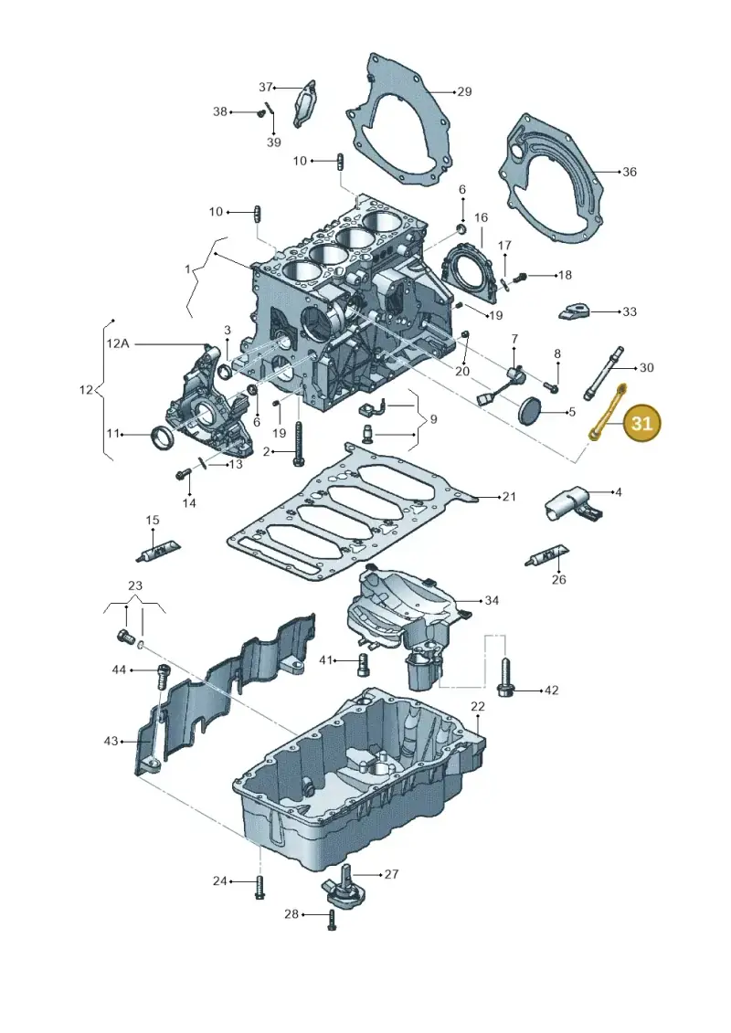 06F103663J — Volkswagen JETTA                  06> (2005-) diagram 462103150, position 31