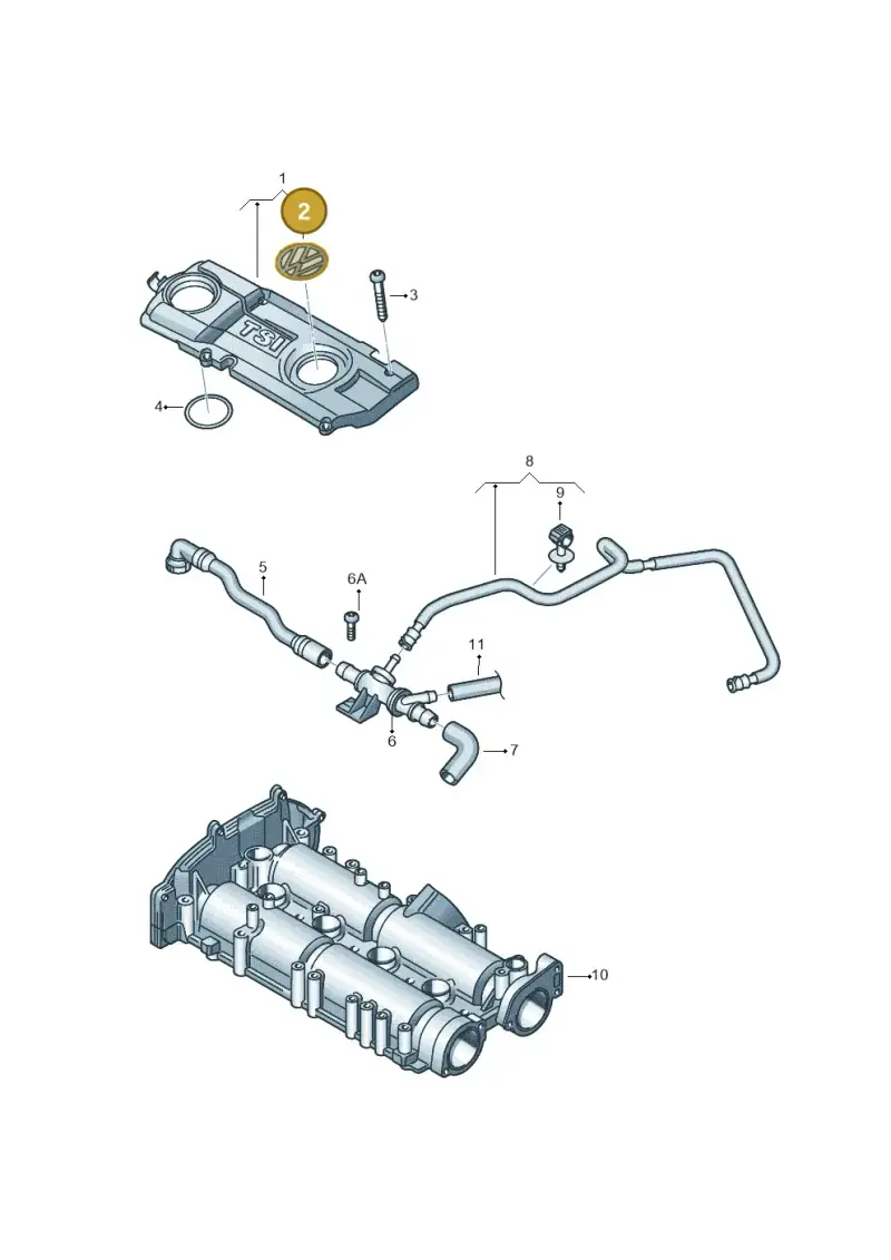 06F103940 — Volkswagen Jetta 1.6 (2014-2018) diagram 625103790, position 2