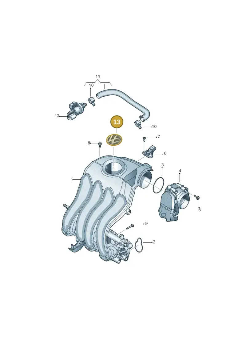 06F103940 — Volkswagen Jetta 2.0 (2015-2015) diagram 789133290, position 13