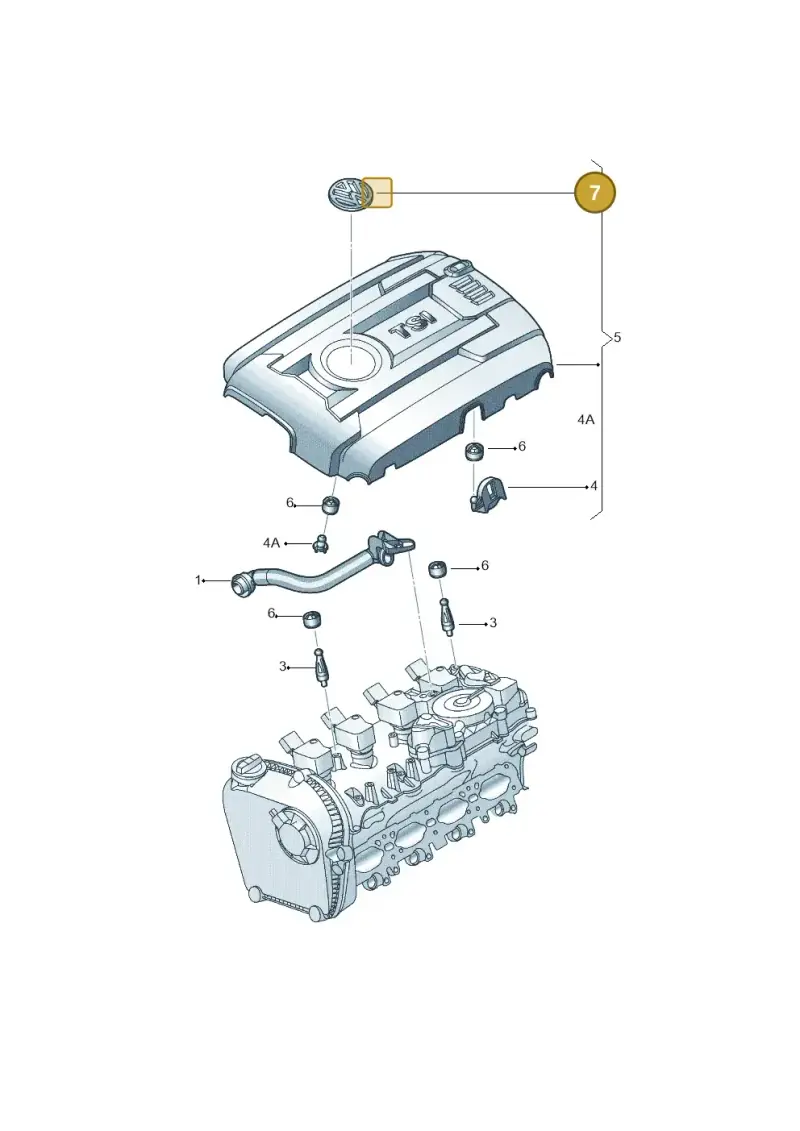 06F103940 — Volkswagen Beetle (2016-2019) diagram 692103740, position 7