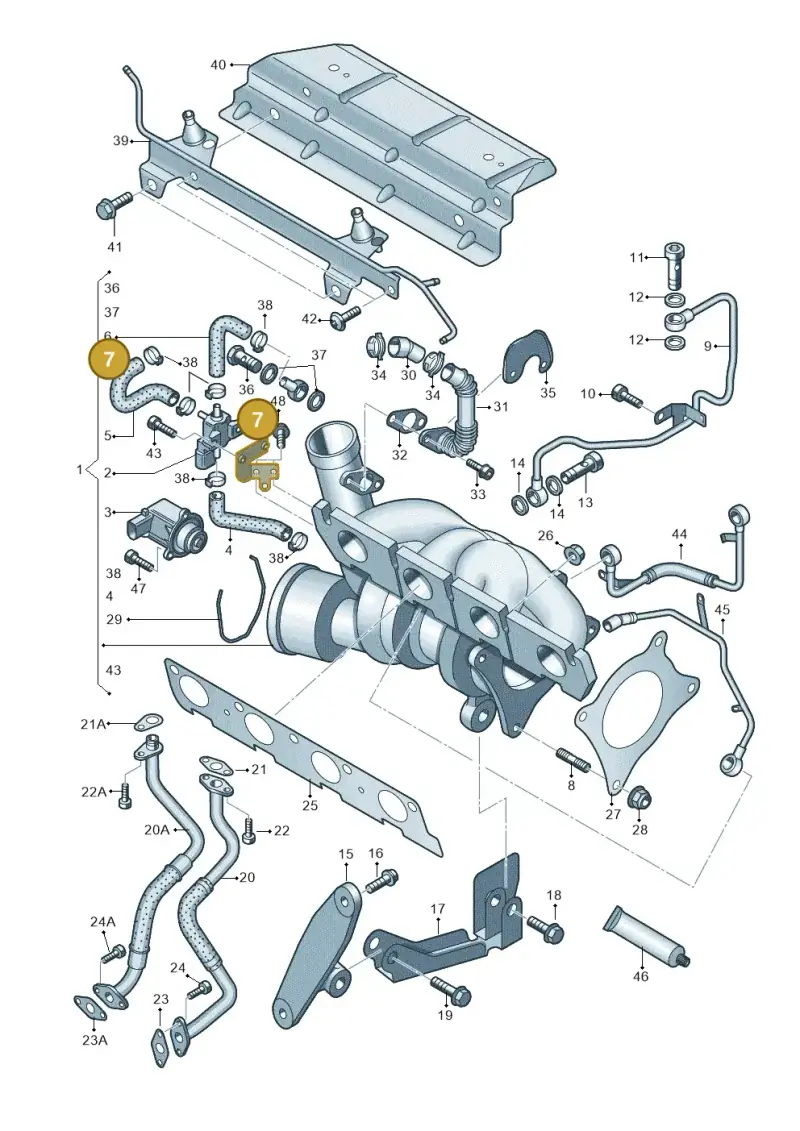 06F103943F — Volkswagen Jetta (2008-2011) diagram 412145650, position 7