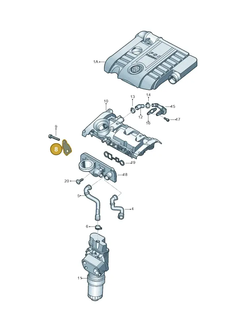 06F103943F — Volkswagen GOLF VARIANT           07> (2007-) diagram 449103890, position 8