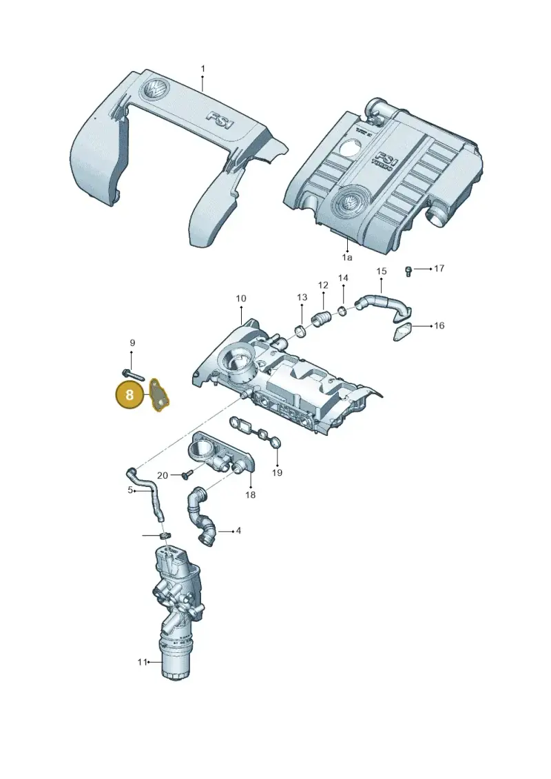 06F103943F — Volkswagen Jetta             "USA"05> (2005-) diagram 462103800, position 8