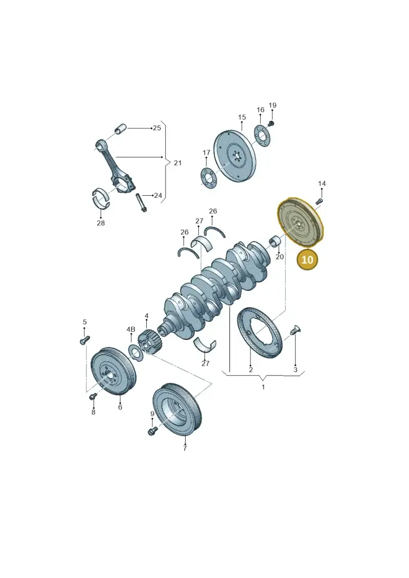06F105266AB — Volkswagen JETTA                  06> (2005-) diagram 462105200, position 10
