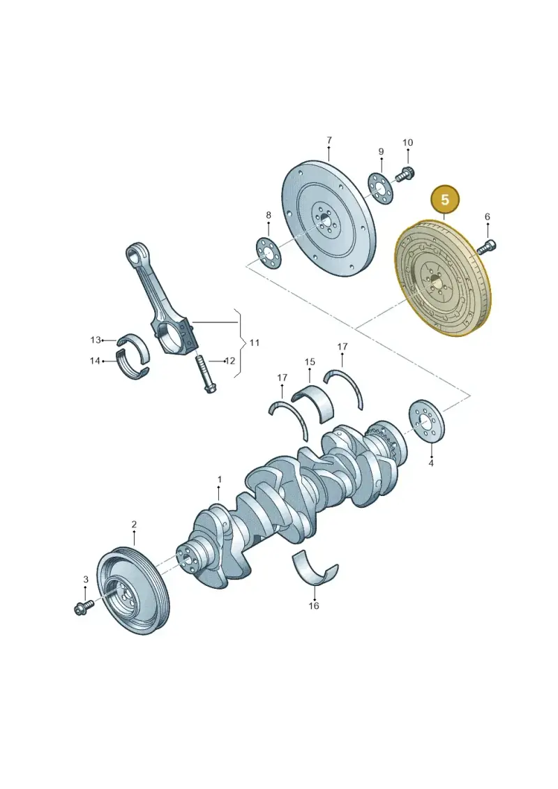 06F105266AB — Volkswagen Jetta variant (2009-2014) diagram 474105600, position 5