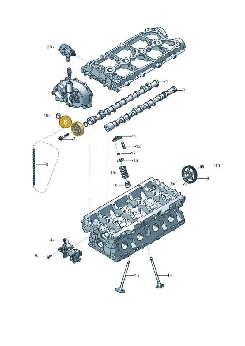 06F109088J — Volkswagen JETTA                  06> (2005-) diagram 462109150, position 6