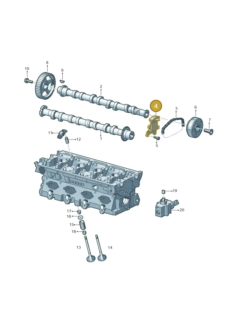 06F109217A — Volkswagen Scirocco 2.0 (2014-2017) diagram 420109150, position 4