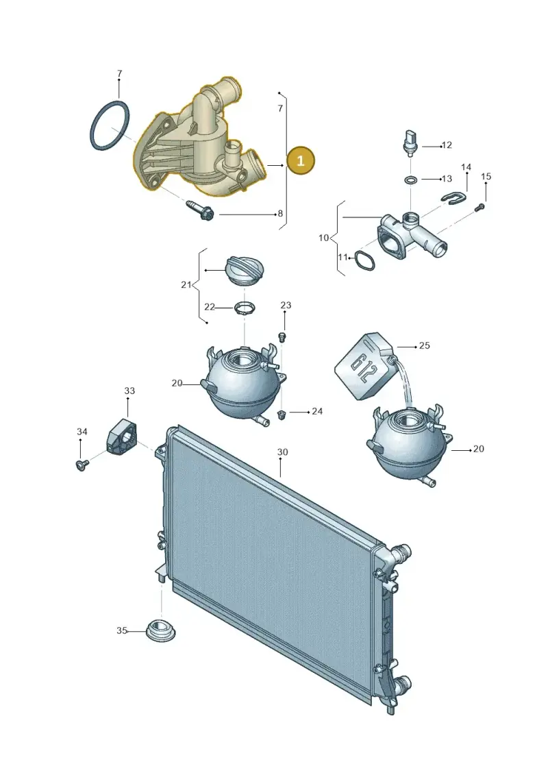 06F121111F — Volkswagen GOLF VARIANT           07> (2007-) diagram 614121750, position 1