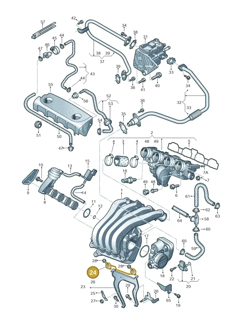 06F121273 — Volkswagen Passat estate (2008-2011) diagram 420133300, position 24
