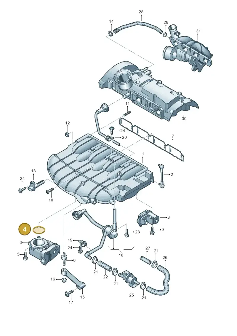 06F133073D — Volkswagen Scirocco 2.0 (2014-2017) diagram 420133350, position 4