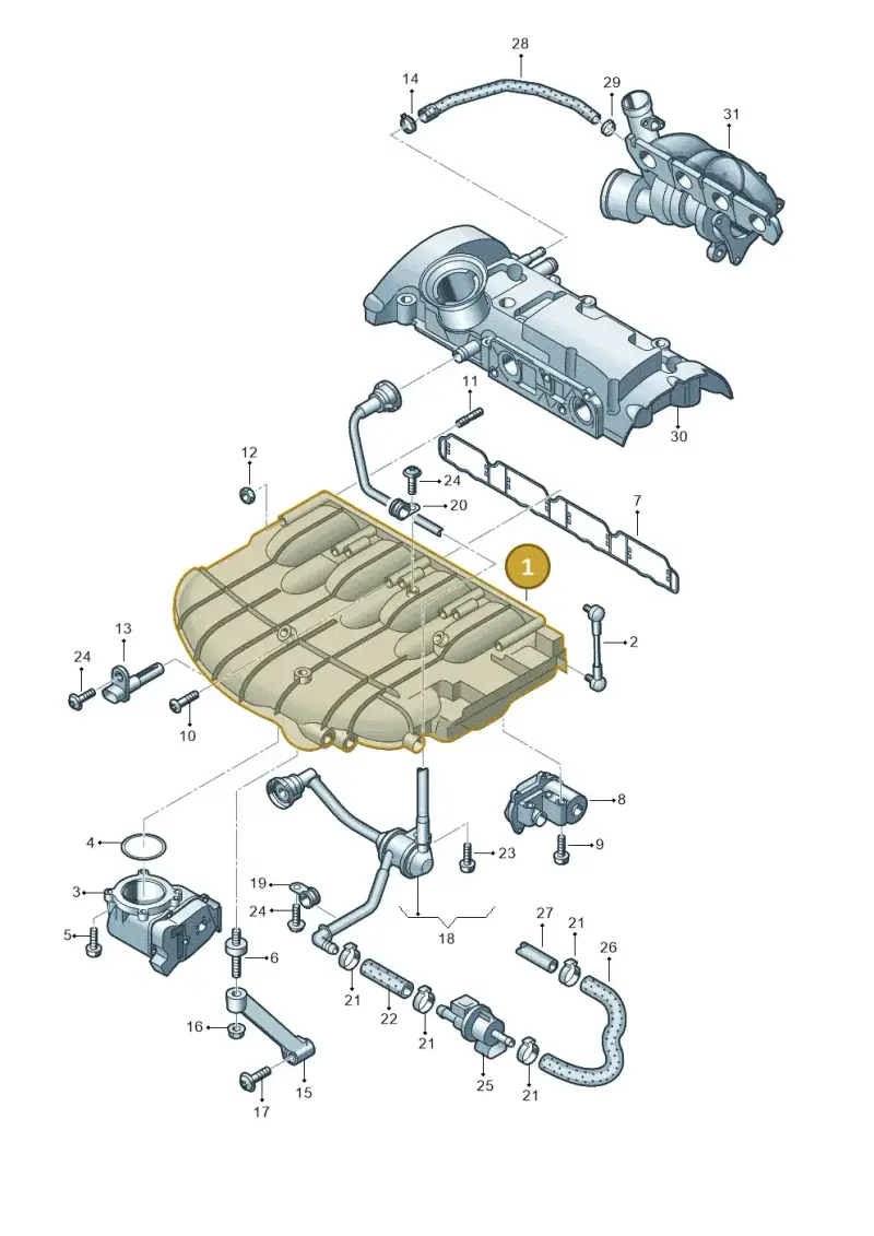 06F133201P — Volkswagen Scirocco 2.0 (2014-2017) diagram 420133350, position 1