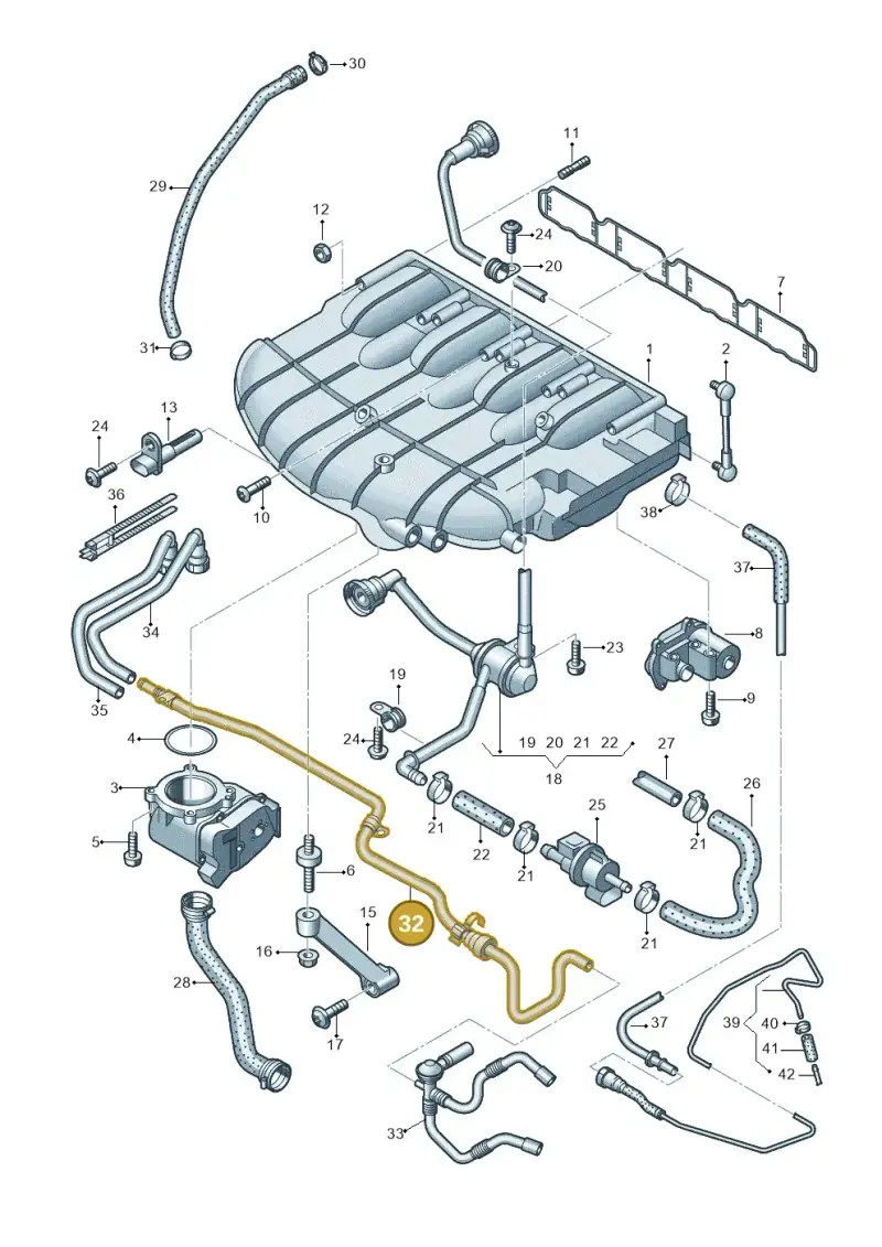 06F133778B — Volkswagen JETTA                  06> (2005-) diagram 412133420, position 32