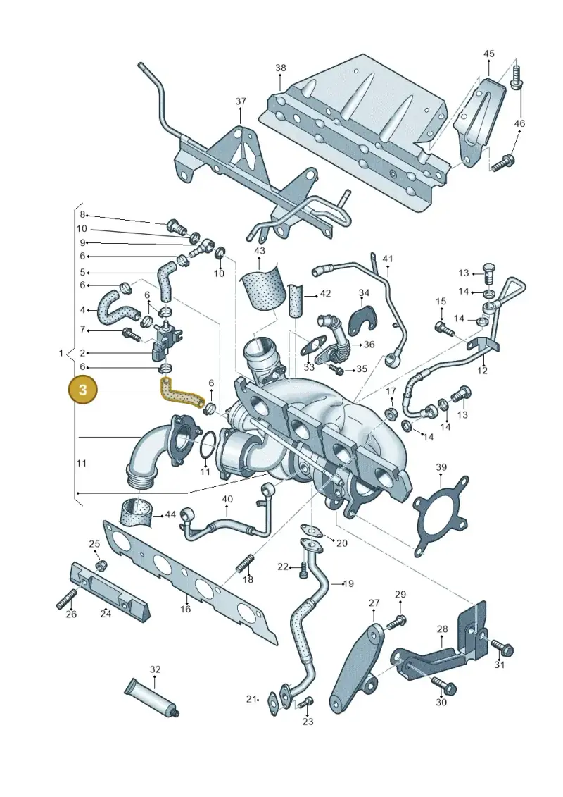 06F145718S — Volkswagen Polo (2012-2014) diagram 747145580, position 3