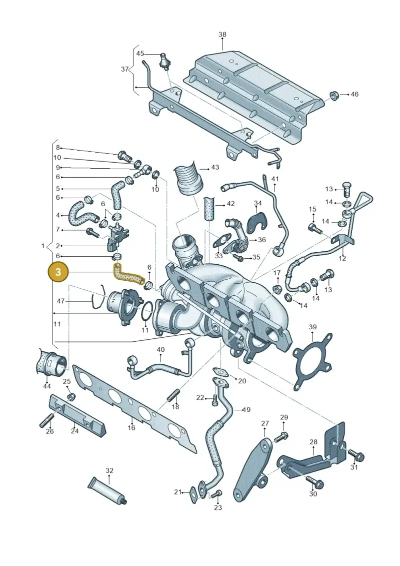 06F145718S — Volkswagen Scirocco 2.0 (2014-2017) diagram 786145560, position 3
