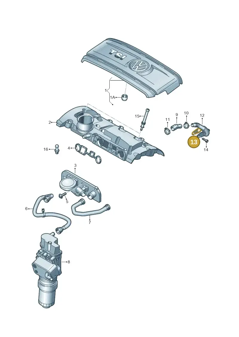 06F145757F — Volkswagen Polo (2012-2014) diagram 747103720, position 13