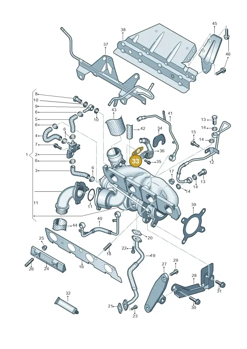 06F145757F — Volkswagen Polo (2012-2014) diagram 747145580, position 33