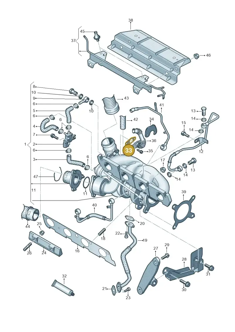 06F145757F — Volkswagen Scirocco 2.0 (2014-2017) diagram 786145560, position 33