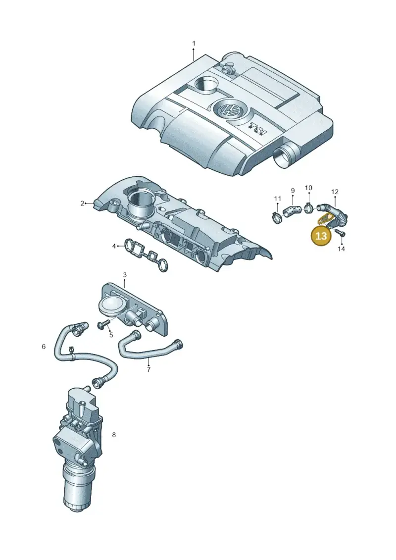 06F145757F — Volkswagen Scirocco 2.0 (2014-2017) diagram 649103790, position 13