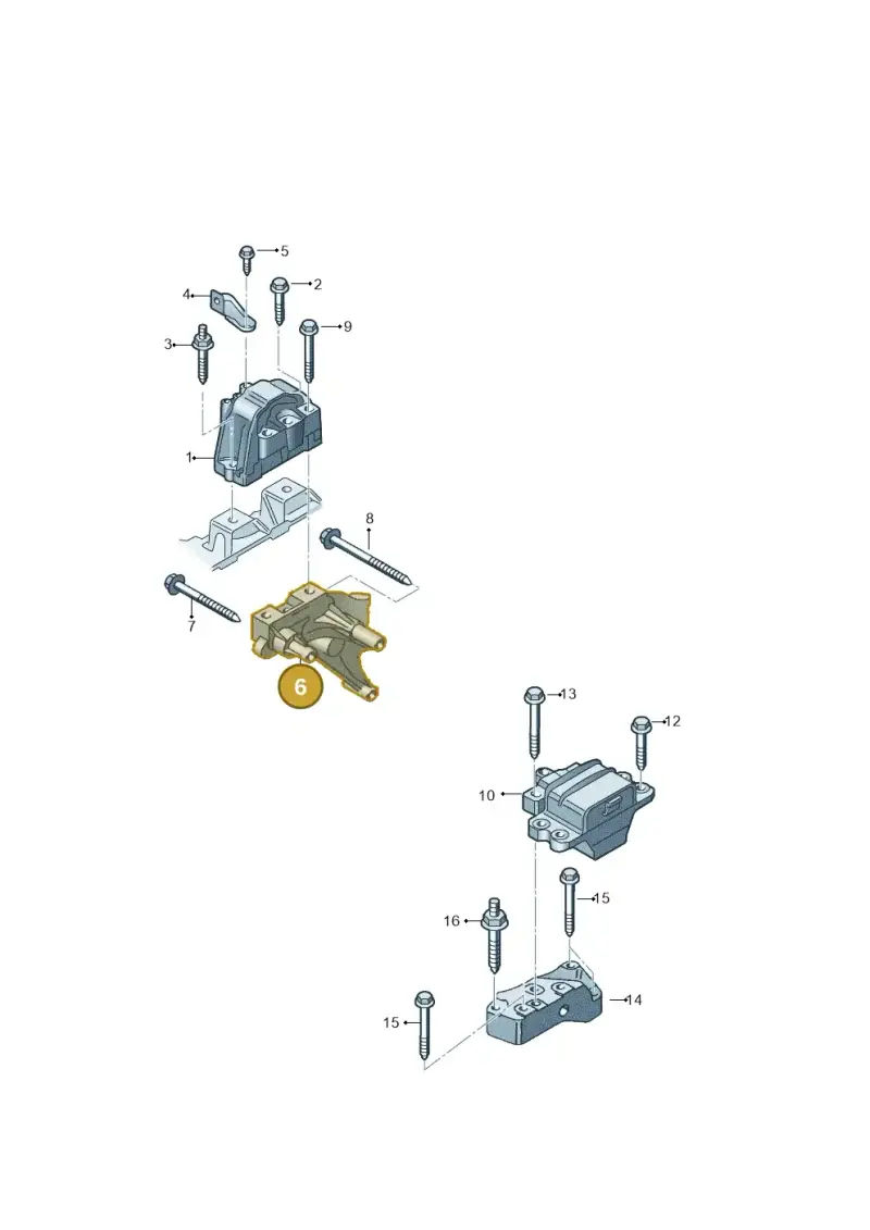 06F199207H — Volkswagen Scirocco 2.0 (2014-2017) diagram 786199400, position 6