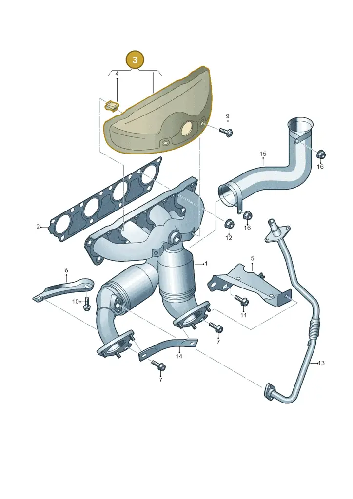 06F253042A — Volkswagen Passat estate (2008-2011) diagram 412253250, position 3