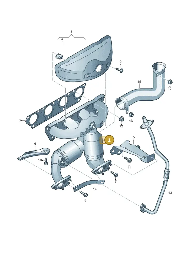 06F253052X — Volkswagen Passat estate (2008-2011) diagram 412253250, position 1