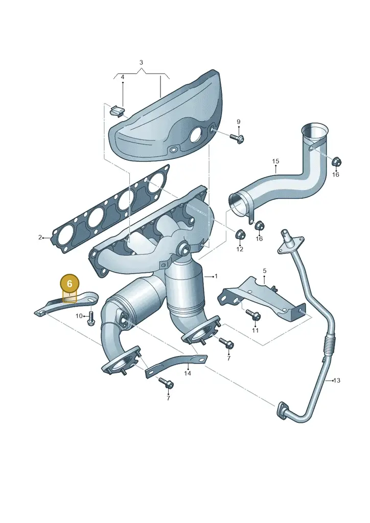 06F253197B — Volkswagen Passat estate (2008-2011) diagram 412253250, position 6