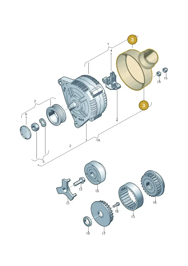 06F903193A — Volkswagen Transp. caravelle (2008-2009) diagram 274903000, position 3