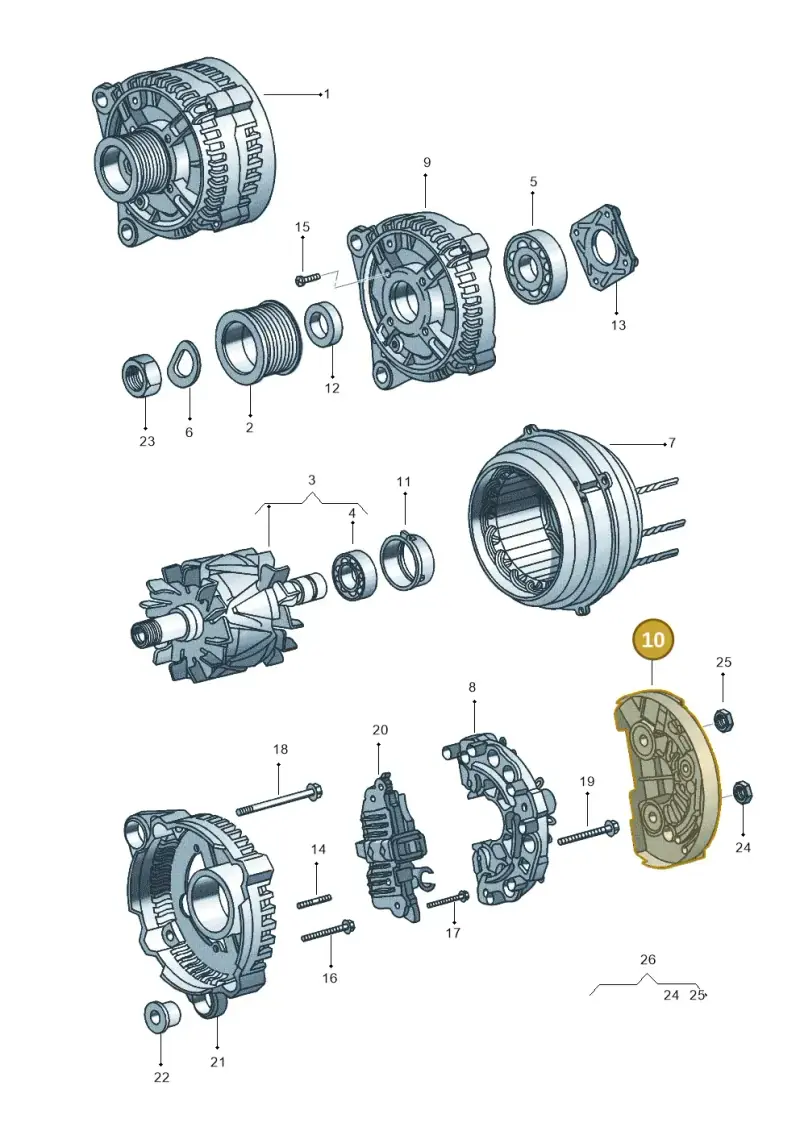 06F903193A — Volkswagen Polo (2011-2014) diagram 544903000, position 10