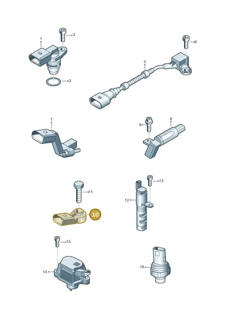 06F905377 — Volkswagen Polo (2012-2014) diagram 747906300, position 10
