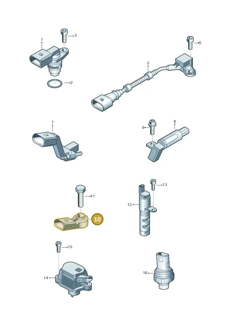 06F905377 — Volkswagen Polo (2012-2014) diagram 747906300, position 10