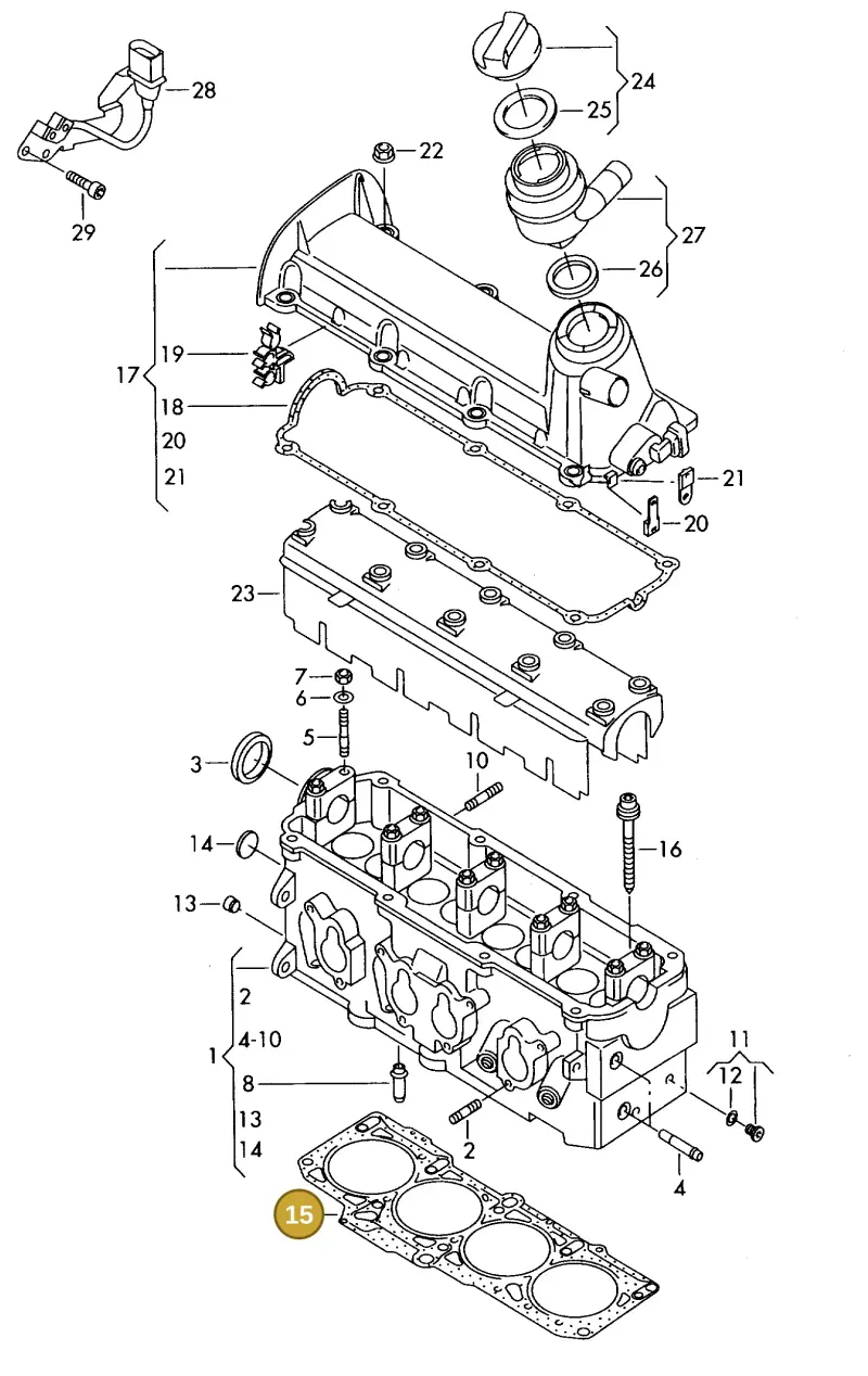 06G103383A — Volkswagen OTTO-IND.-MOT.         77> (1977-) diagram 421103420, position 15