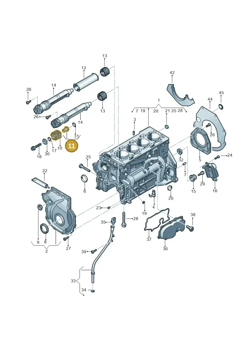 06H103559C — Volkswagen Golf 1.4 BlueMotion (2014-2017) diagram 789103070, position 11