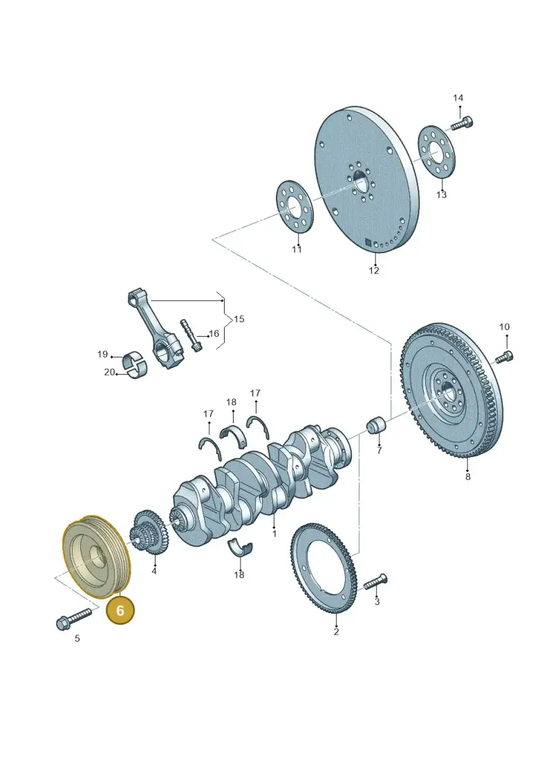 06H105243Q — Volkswagen Arteon (2017-2023) diagram 828105027, position 6
