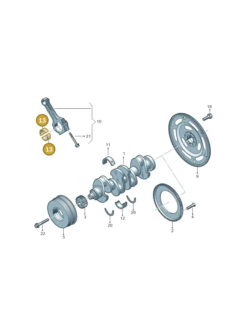 06H105701P — Volkswagen Touareg (2017-2023) diagram 439105004, position 13