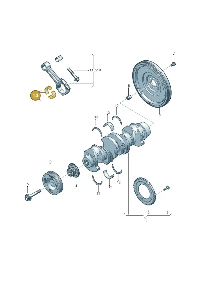 06H105701P — Volkswagen Beetle (2016-2019) diagram 692105080, position 14