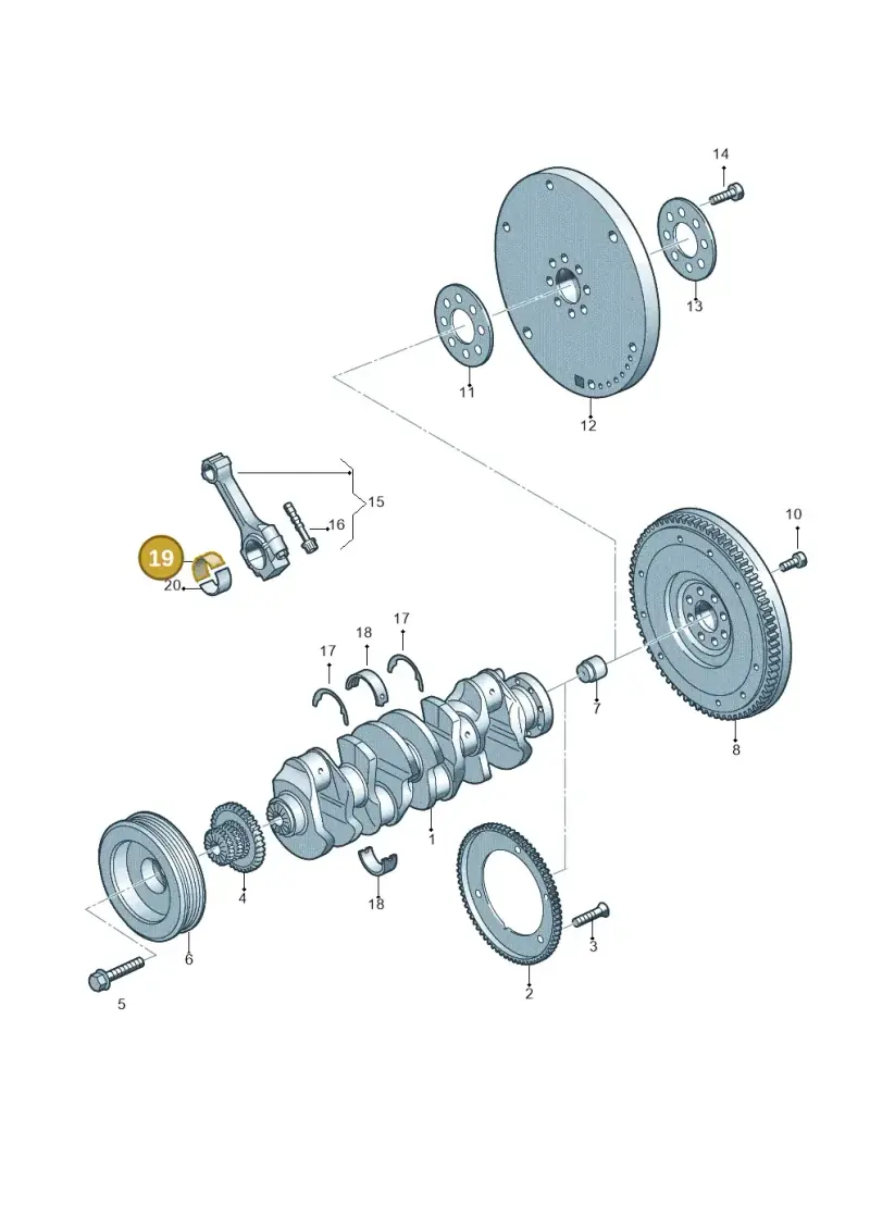 06H105701P — Volkswagen Arteon (2017-2023) diagram 828105027, position 19