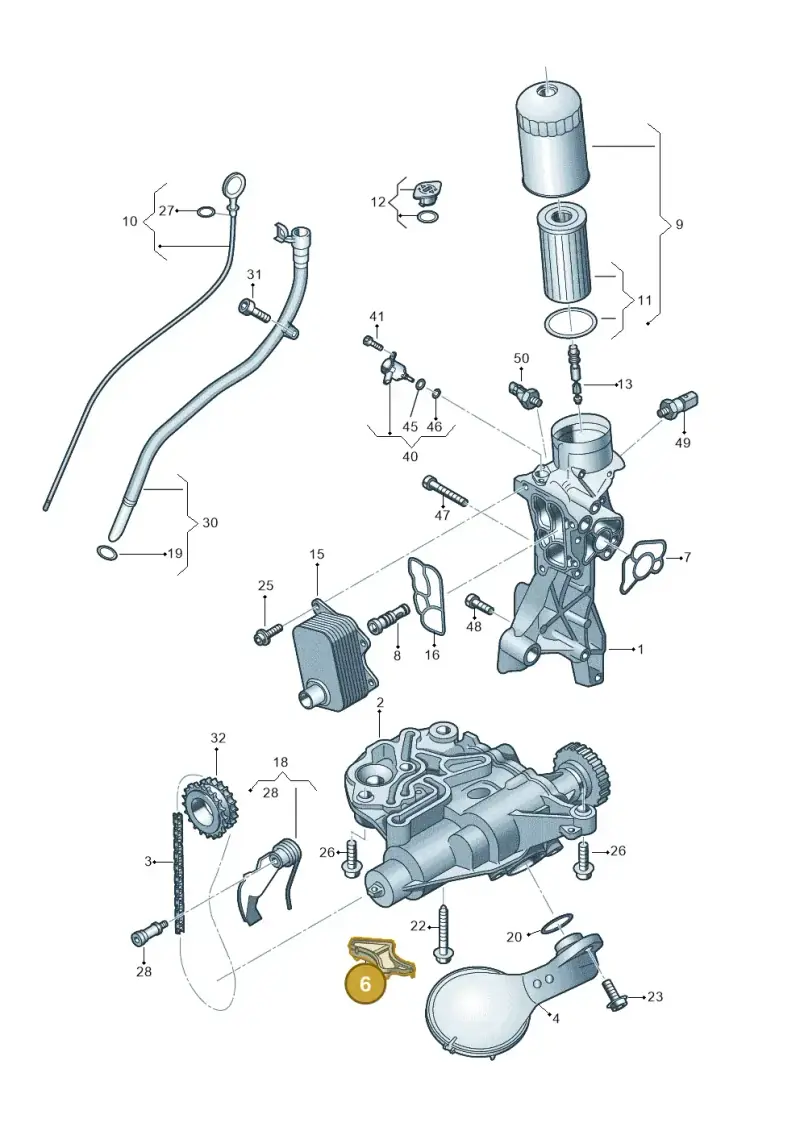 06H115175E — Volkswagen Atlas Cross Sport (2023-) diagram 596115022, position 6