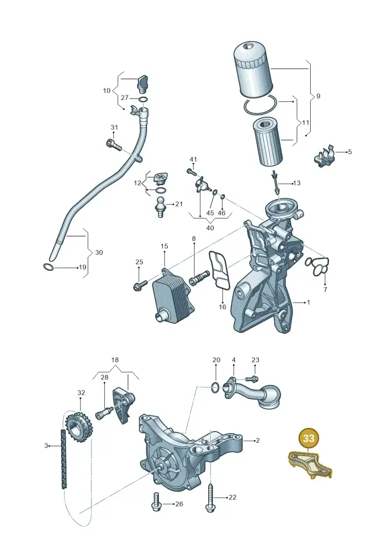 06H115175E — Volkswagen Golf 1.4 BlueMotion (2012-2017) diagram 725115050, position 33