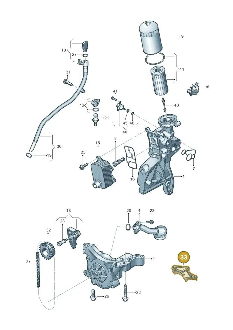 06H115175E — Volkswagen Golf 1.6 (2015-2019) diagram 867115300, position 33