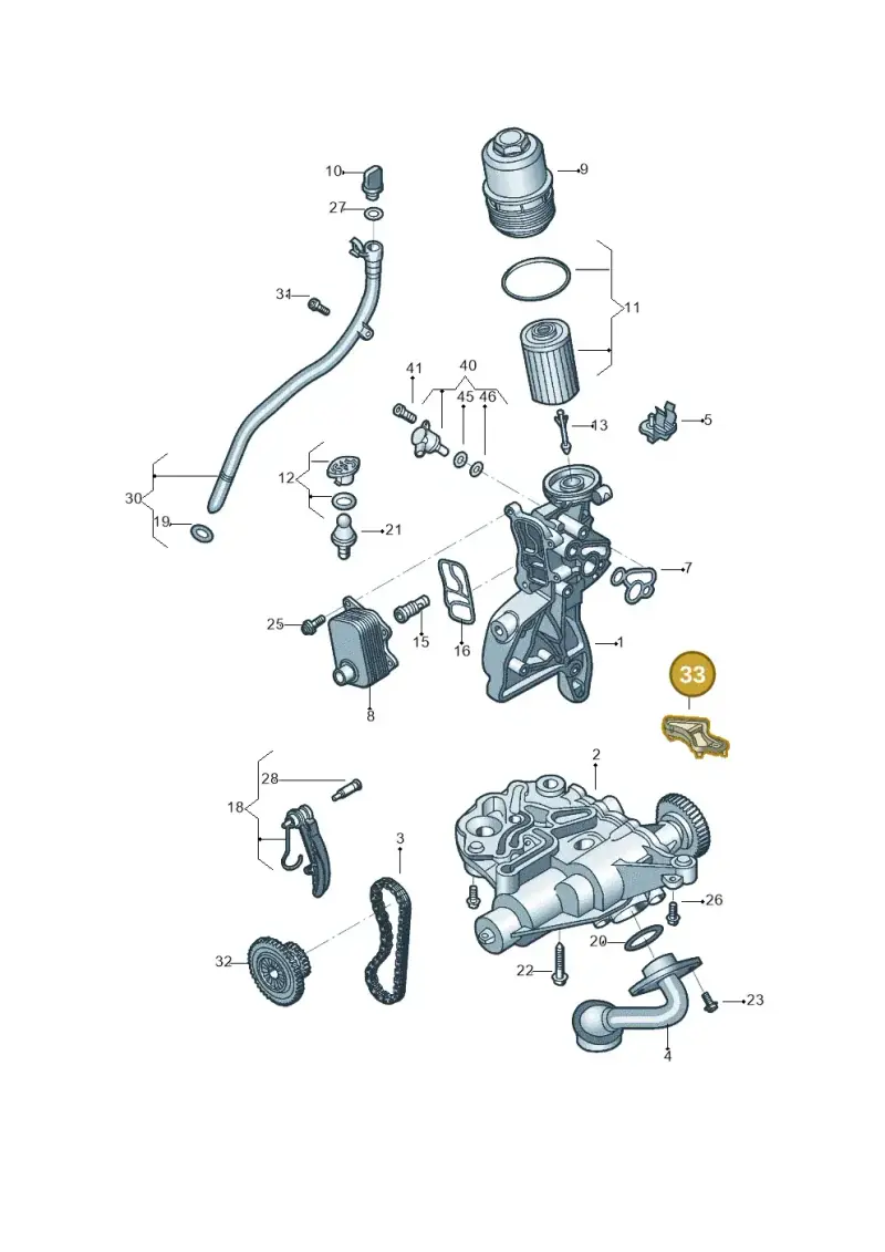 06H115175E — Volkswagen Tiguan 2.0 4Motion (2017-2024) diagram 496115150, position 33