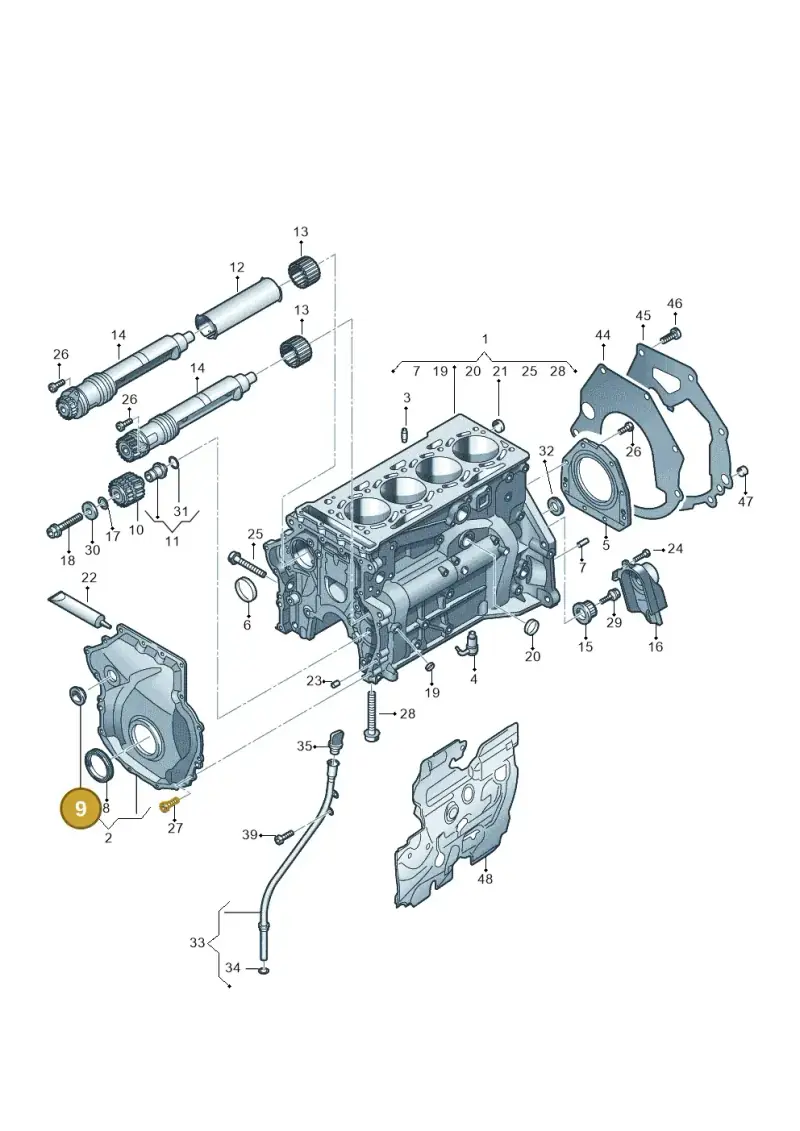 06H115418AA — Volkswagen Passat estate (2023-) diagram 5h0103012, position 9