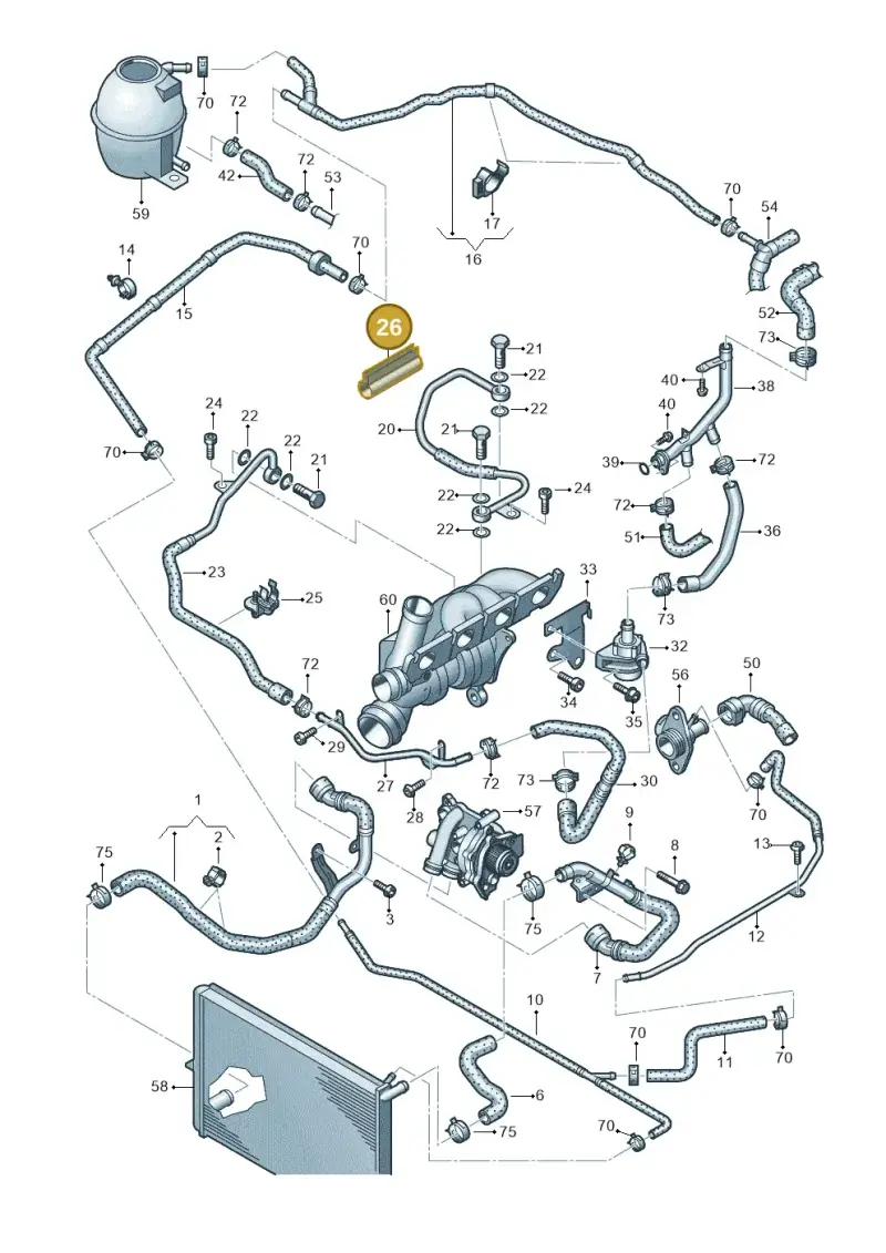 06H133833 — Volkswagen Amarok twin cab (2016-2022) diagram 683121300, position 26
