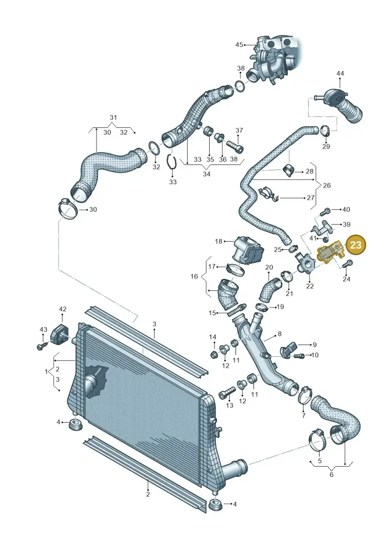 06H145710D — Volkswagen Scirocco 2.0 (2014-2017) diagram 786145850, position 23